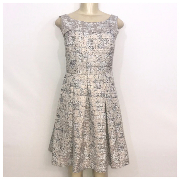 Scarlett Nite Dresses & Skirts - Silver & Gold Tone Midi Dress 4 Petite